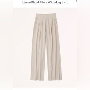 Abercrombie & Fitch Linen-Blend Ultra Wide-Leg Pant